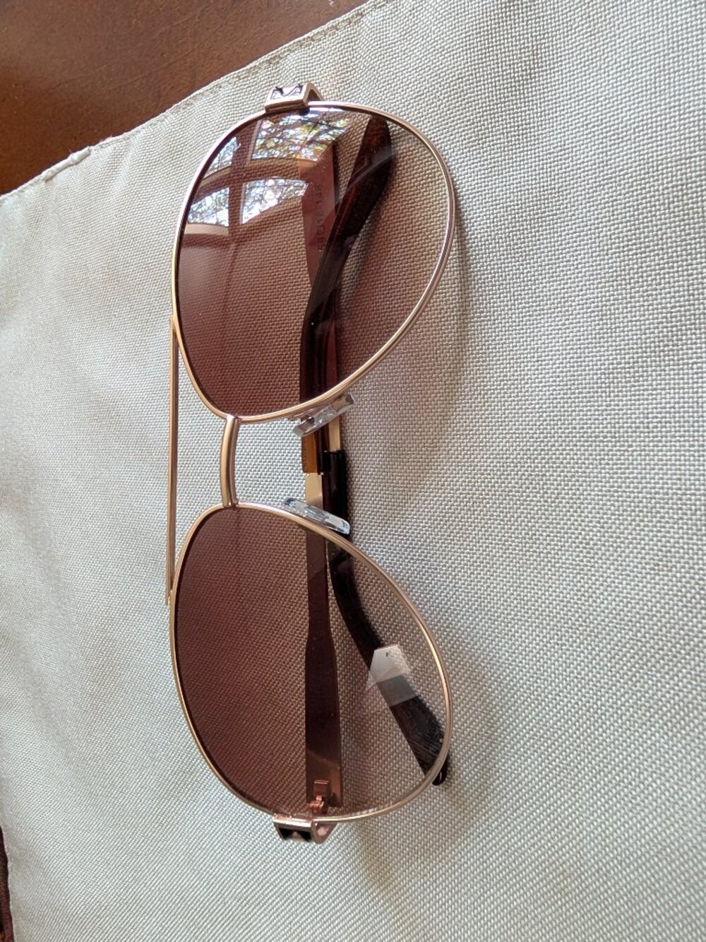 Rachel Zoe RZ Cleo Gold Frame Aviator Sunglasses